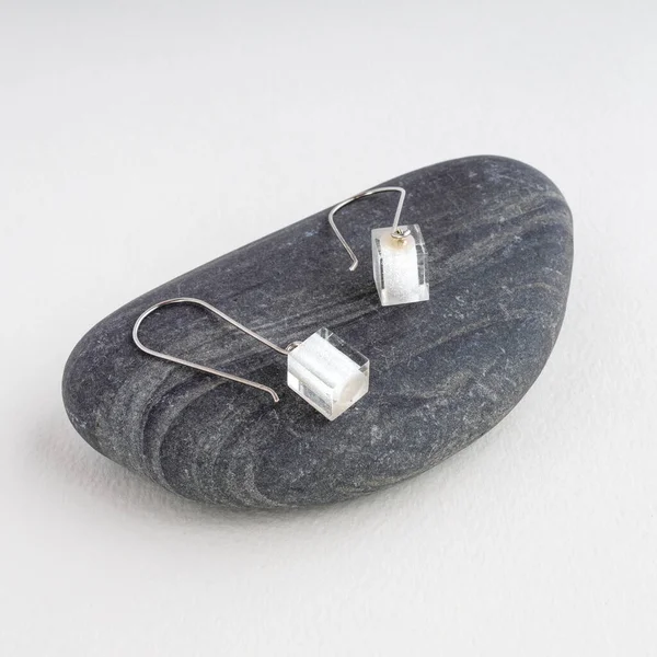 Jewelry Fashion Brught Earrings Presented Stone — Stockfoto