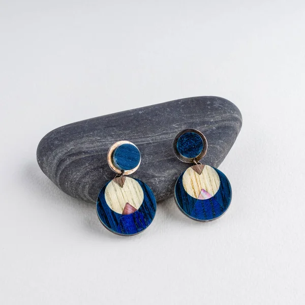 Jewelry Fashion Brught Earrings Presented Stone — Stock fotografie