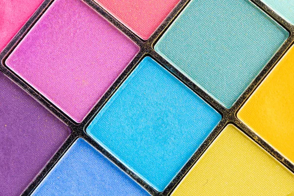 Paleta Sombras Multicoloridas Close — Fotografia de Stock