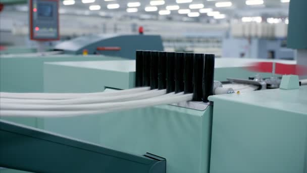 Automatización Planta Textil Taller Fabricación Telas India Funcionamiento Una Máquina — Vídeo de stock