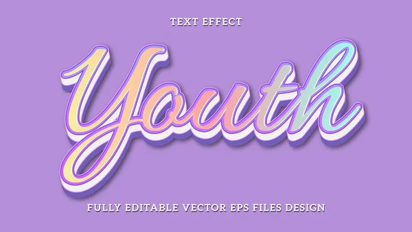 2015 Color Minimal Word Youth Editable Text Effect Design Template 로열티 프리 스톡 일러스트레이션