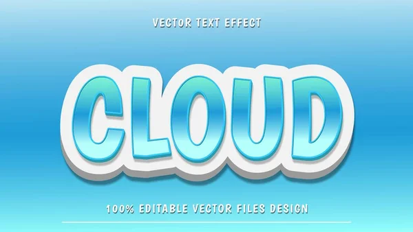 Moderner Farbverlauf Blau Weiß Word Cloud Editierbare Texteffekt Design Vorlage — Stockvektor
