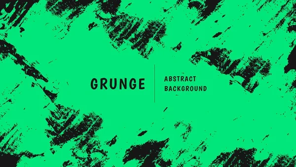 Abstraktes Green Chaos Scratch Grunge Textur Schwarzen Hintergrund — Stockvektor