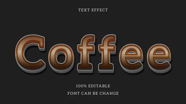 Farbverlauf Moderne Word Kaffee Editierbare Texteffekt Design Vorlage — Stockvektor