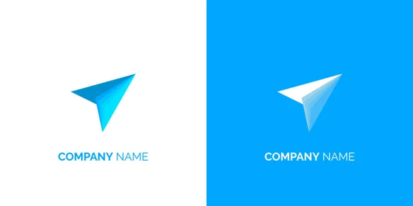 Pfeil Navigation Richtung Zeiger Cursor Logo Blau Business Und Andere — Stockvektor