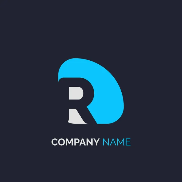 Brief Logo Design Vektor Vorlage Abstrakter Blauer Und Weißer Hintergrund — Stockvektor