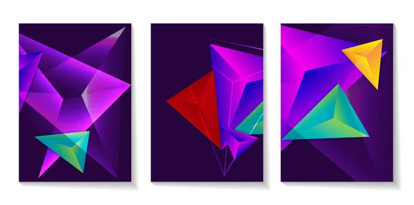 Ensemble Formes Géométriques Abstraites Triangles Forme Triangulaire Illustration Vectorielle — Image vectorielle