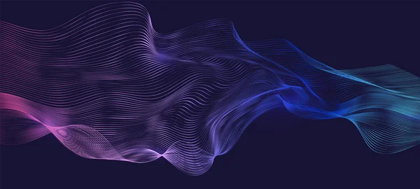 Αφηρημένο Φόντο Λαμπερά Κύματα Εικονογράφηση — Διανυσματικό Αρχείο