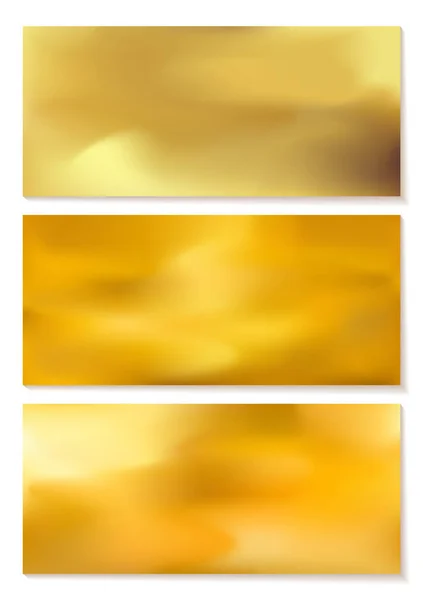 Vector Gold Bokeh Kreis Lichter Verschwommenen Gradienten Stil Hintergrund Eingestellt — Stockvektor