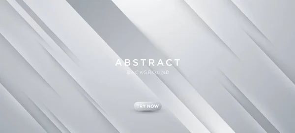 Grauweißer Hintergrund Abstrakte Papierstreifen Hintergrundgeometrie Glanz Und Ebenenelementvektor Für Präsentationsdesign — Stockvektor