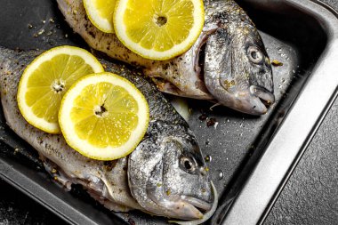 Limonlu taze dorado balığı.