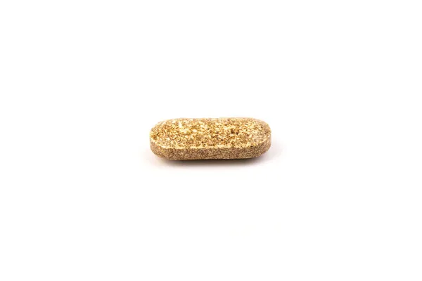 Medicinales Hierbas Base Hierbas Suplementos Nutricionales Píldoras Vitaminas Marrones Sobre — Foto de Stock