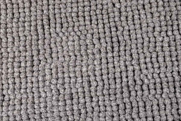 Ciniglia Grigio Morbido Bagno Mat Texture Sfondo Accessori Bagno Vicino — Foto Stock