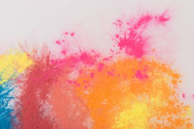 Holi Festivali 'ni kutlayın. Soyut renkli toz arkaplanı. Holi boyası.
