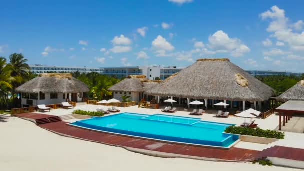 Cana Bay Beach Club, Luxury Hotel, Aerial View — стокове відео