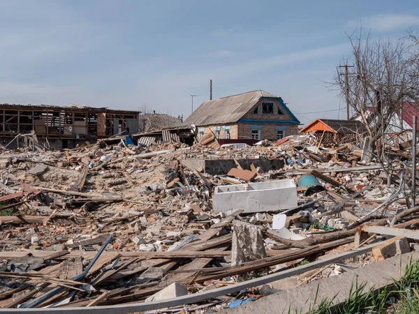 키예프 우크라이나 2022 2022 러시아의 우크라 이나의 폭격으로 파괴되었습니다 민간인들의 — 스톡 사진