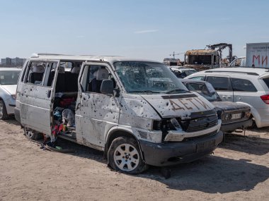 Bucha, Ukrayna - Nisan 2022: Üzerinde 