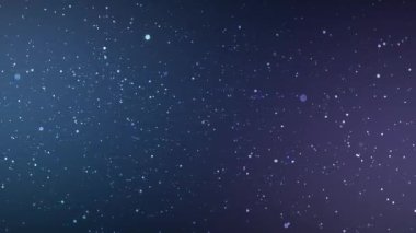 Mavi arkaplanda yüzen parçacıklar soyut.