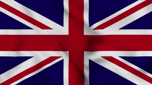 Video Mit Dem Schwenken Der Britischen Nationalflagge Flaggen Wehen Aus — Stockvideo