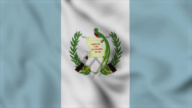 Guatemala bayrak videosu. Guatemala ulusal bayrağı video animasyonunu sallıyor. Bayrak Kapanıyor. Bayraklar Hareketi Döngüsü HD.