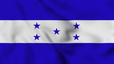 Honduras bayrak videosu. Honduras ulusal bayrağı dalgalı video animasyonunu kapatıyor. Bayrak Kapanıyor. Bayraklar Hareketi Döngüsü HD.