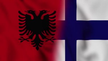 Arnavutluk ve Finlandiya bandıralı video. Arnavutluk ve Finlandiya Karışık Ülke Bayrağı Hareketi Animasyon Bayrağı Kapanıyor. Bayraklar Hareketi Döngüsü HD.