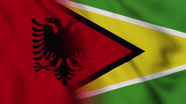 Arnavutluk ve Guyana bayrak videosu. Arnavutluk ve Guyana Karışık Ülke bayrakları, Bayrak Kapanışı Hareketi adlı animasyon bayrağını dalgalandırdı. Bayraklar Hareketi Döngüsü HD.