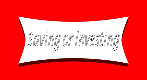 Saving or investing word written in a solid background. Business, signs, and symbols, lifestyle motivational and emotional concepts. Copy space. Quote Poster and Flyer design.