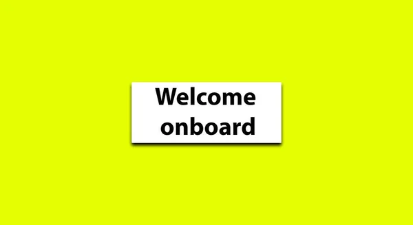 Welcome Onboard Word Written Solid Background Business Signs Symbols Lifestyle — Fotografia de Stock