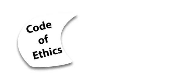 code of ethics word written on a solid background. Business, signs, and symbols, lifestyle motivational and emotional concepts. Copy space. Quote Poster and Flyer design.