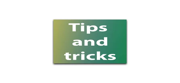 Tips Tricks Word Written Solid Background Business Signs Symbols Lifestyle — 스톡 사진