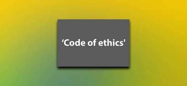 code of ethics word written on a solid background. Business, signs, and symbols, lifestyle motivational and emotional concepts. Copy space. Quote Poster and Flyer design. Abstract background. 