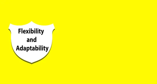 Flexibility and adaptability word written on a solid background. Business, signs, and symbols, lifestyle motivational and emotional concepts. Copy space. Quote Poster and Flyer design. Abstract background. 
