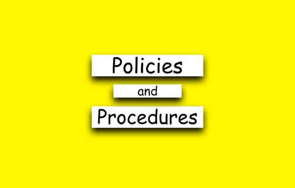 Policies Procedures Word Written Solid Background Business Signs Symbols Lifestyle — Foto Stock