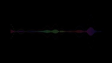 Soyut arkaplan müzik dalgaları titreşimli ses dalgası ya da spektrum dalgası. Geleceğin ses dalgası görselleştirmesi.