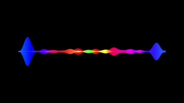 Ljud Vågform Eller Spektrum Med Glödande Equalizer Animation — Stockvideo
