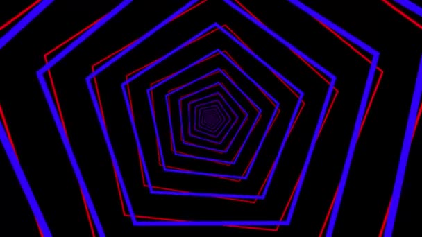 Oneindigheidslijn Tunnel Infinity Lus Animatie Abstract Creatieve Tunnel Infinity Naadloze — Stockvideo