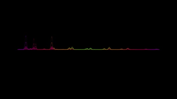Ψηφιακός Ισοσταθμιστής Ηχητικών Κυμάτων Αφηρημένα Μουσικά Κύματα Συνθετική Μουσική — Αρχείο Βίντεο