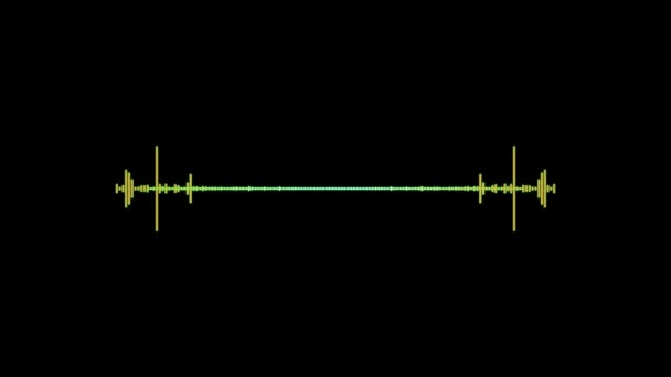 Анімація Звукової Хвилі Візуалізація Аудіо Спектру Звук Мінімалістичної Форми Хвилі — стокове відео