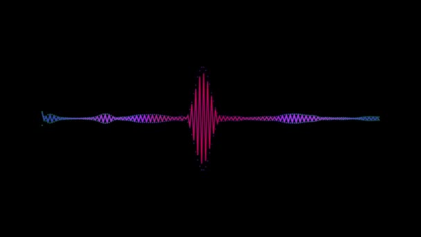 オーディオ波形ビジュアライザー オーディオスペクトラムの可視化 最小限の波形サウンド 概要多色音声スペクトル波背景 — ストック動画