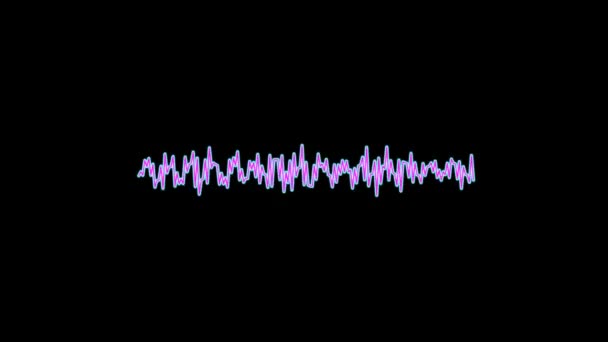 Hanghullámok Audió Spektrum Vizualizálása Minimalista Hullámforma Hang Absztrakt Multikolor Audio — Stock videók