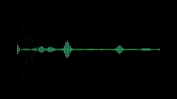 Аудио Волна Музыкальные Волны Колеблются Цифровая Звуковая Волна Частота Минималистские — стоковое видео