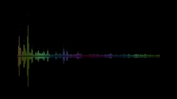 Audio Spectrum Mit Bodenreflexion Musikwellen Schwingen Eine Digitale Schallwelle Oder — Stockvideo