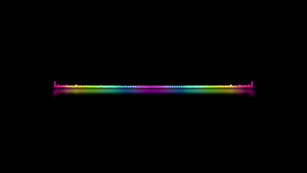 Espectro Audio Con Reflexión Las Ondas Música Oscilan Una Onda — Vídeo de stock