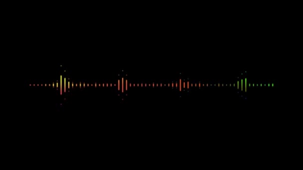 Multicolor Audio Wave Audio Waveform Futuristic Sound Wave Visualization Frequency — Stock Video