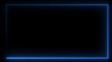 Mavi renkli neon rengi soyut hareket ediyor. Neon Soyut Kusursuz Döngüsüz Canlandırması.