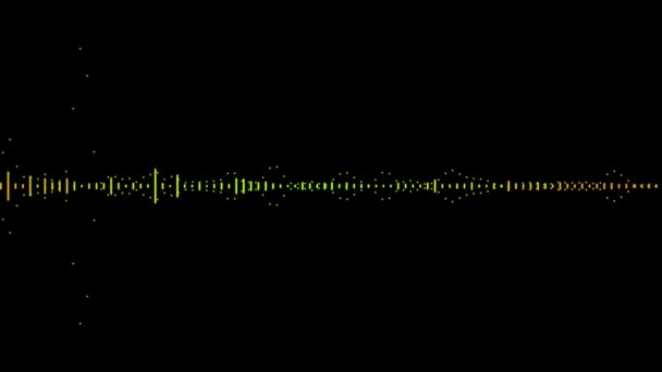 音频可视化器 音乐波涛汹涌 数字声波或频率 最小音频波形 可靠的技术 音频图形均衡动画 流点音频可视化器 — 图库视频影像