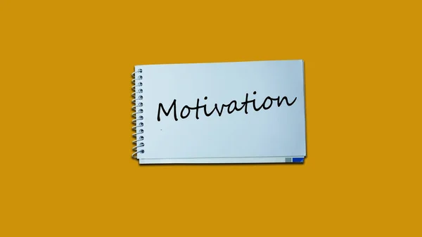 Handschrift Motivatie Een Notitieboekje Levensstijl Advies Ondersteuning Motiverende Positieve Woorden — Stockfoto