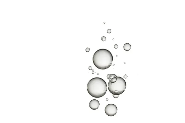 Водні Бульбашки Ізольовані Білому Тлі — стокове фото