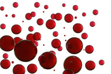 Kırmızı sıvı beyaz zemine düşer..